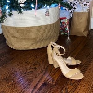 Nude Block Heels